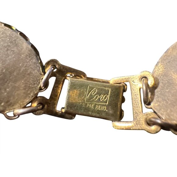 Vintage 50s CORO Pegasus Confetti Bracelet Cabochon Pastels Lucite Grannycore - Picture 10 of 12